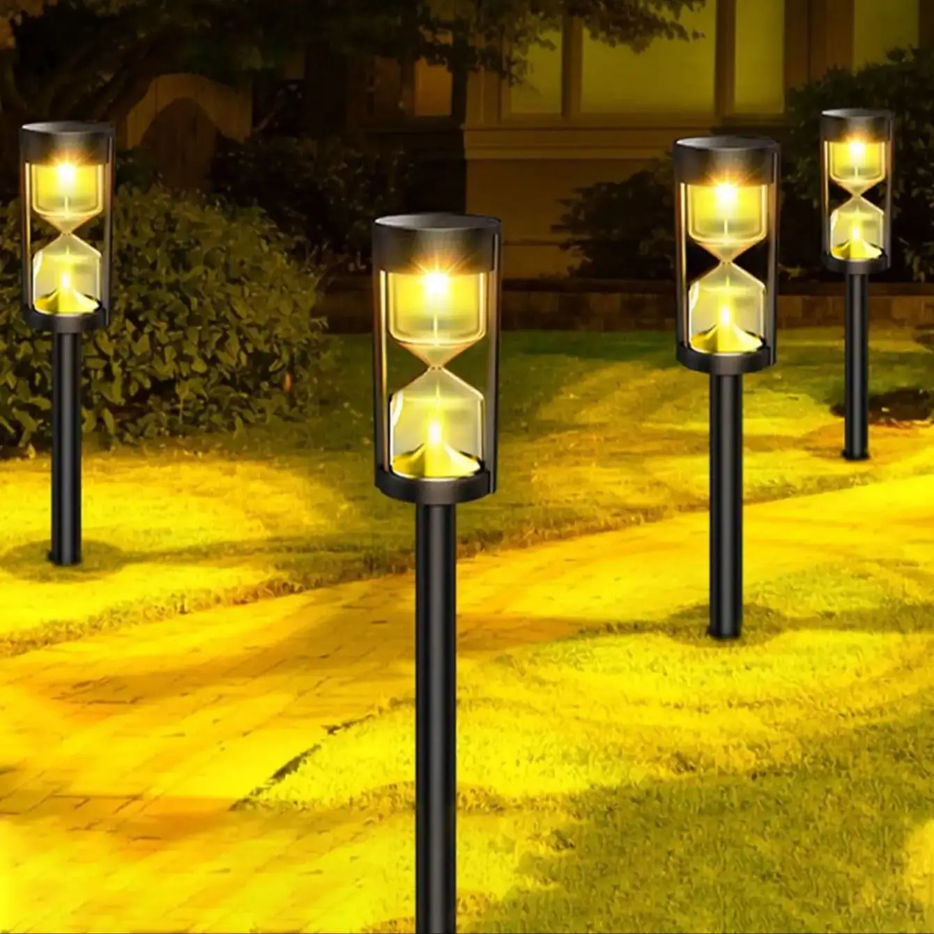 Zonne-Energie Zandloper Lamp Buiten Waterdichte Tuin Nacht Lamp Binnenplaats Decoratie Grond Landschap Lamp Zonne-Energie Tuinverlichting