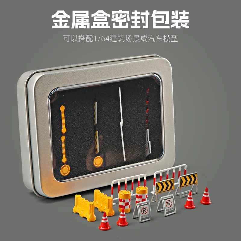 1:64 anime barricadas de tráfego figura mini boneca modelo em miniatura fotografia adereços modelo cena diy mesa areia paisagismo ornamento