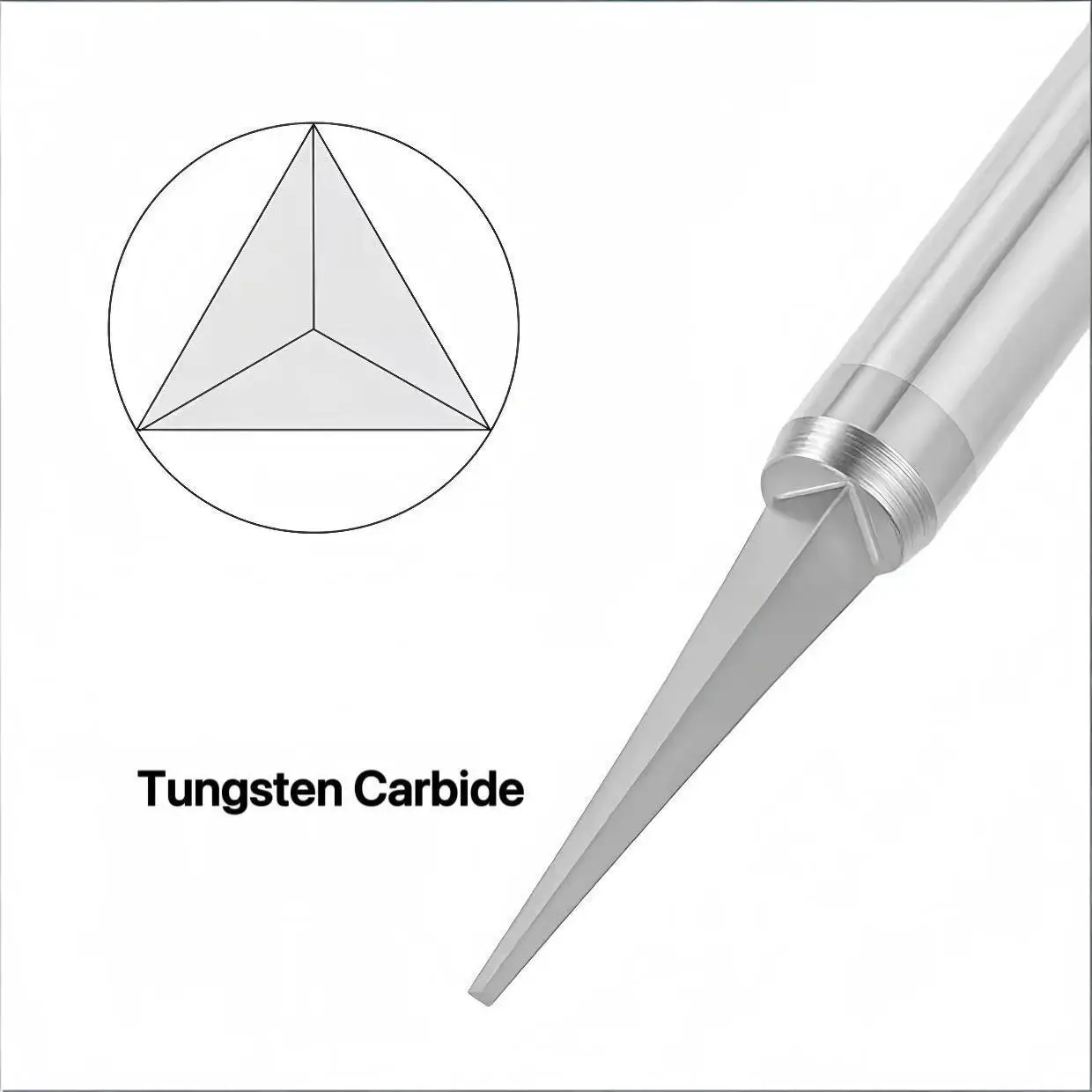 

1-Piece Tungsten Carbide Drill Bit for Cutting Dental Orthodontic Retainers HP2.35mm Three-Flute Drill Bit Dental Tool