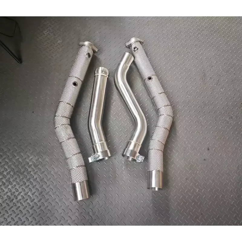 JTLD 304 Stainless Steel Exhaust Straight Downpipes for Mercedes BENZ GLE63 AMG W166 5.5T Exhaust Pipes