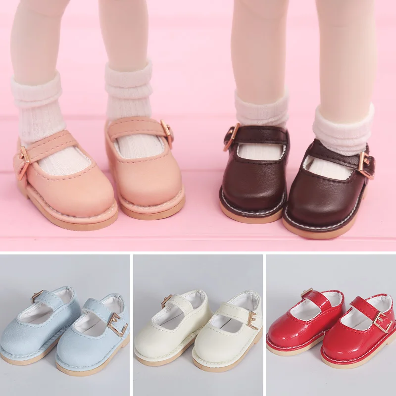 

Bjd Doll Shoes 1/6 4.9*2cm Bjd Doll Accessories Shoes Candy Color For 27-30cm 1/6 Bjd Yosd Myou Doll Fashion Leather Shoes Toy