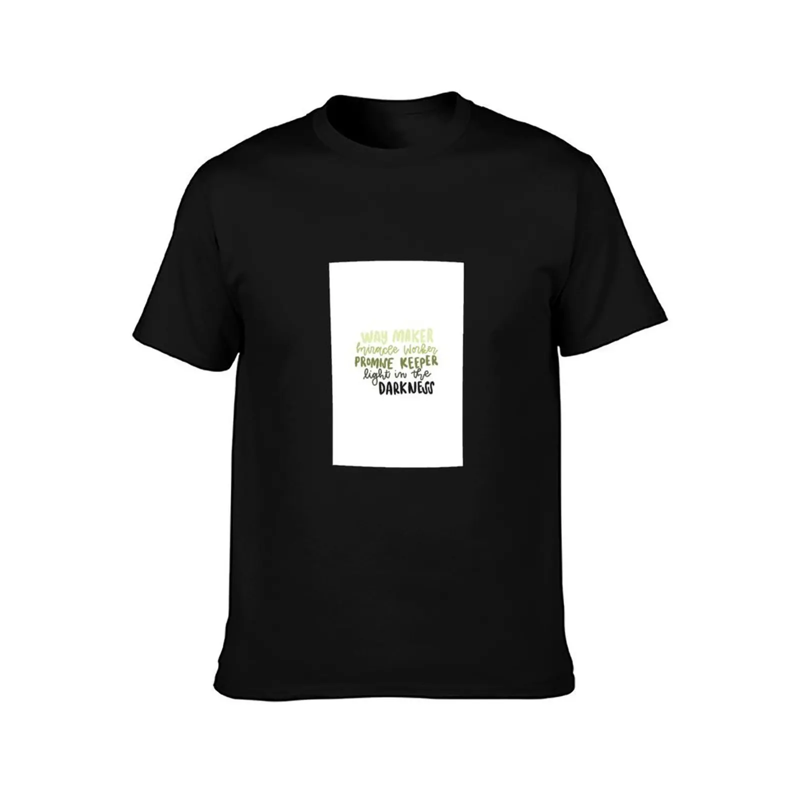 Way Maker T-Shirt, Summer Casual Cotton Tee, Oversized Streetwear Tops, Vintage Graphic Print, Loose Fit Short Sleeve