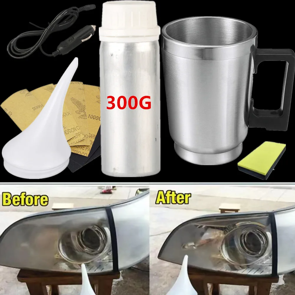 

Headlight Restorer Car Headlamp Polish Cleaner Kit Refurbishment Scratch Repair Liquid Polymer Renew for Headlights