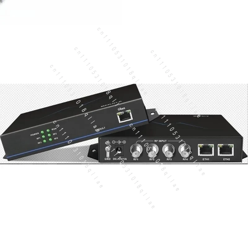 DVB-C DVB-T ATSC DVB- To IP Tuner Receiver Encoder R-F To UDP RTP RTMP HTTP RTSP SRT 4-way Tuner To IP