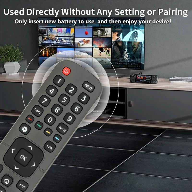 جهاز تحكم عن بعد بديل للتلفزيون الذكي Hisense ، Netflix ، PrimeVideo ، أزرار يوتيوب ، EN2BS27H ، 43A7100F #5