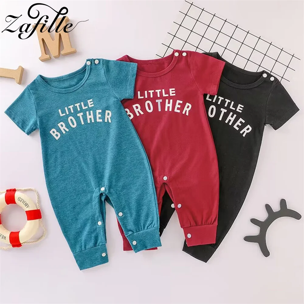 

ZAFILLE Little Brother Jumpsuit For Newborns Boys Sleepwears Summer Baby's Rompers Casual Kids Infant Clothing Boys Playsuit