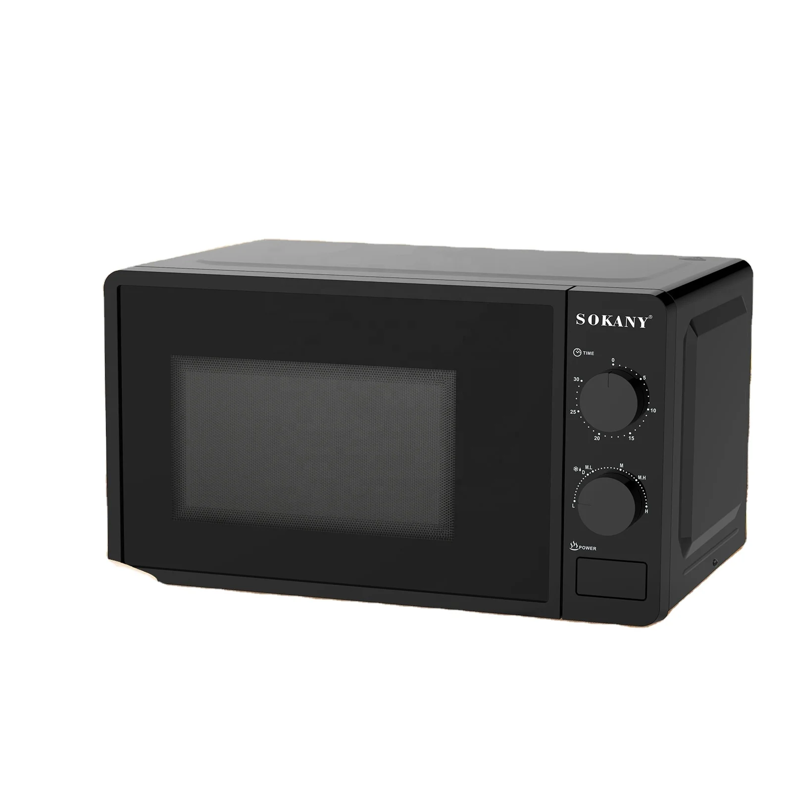 110v Black Microwave Oven 20LCar Microwave  Oven with Grilling Function Electric  for RVs, caravans, and campers