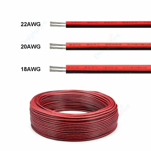 Imagen 2 del producto Cable eléctrico de 2 3 5 6 4 pines 22 20 18AWG, Cable de cobre estañado de PVC, Cable eléctrico para tira de LED, altavoz, ventilador, luces, Panel Solar DIY