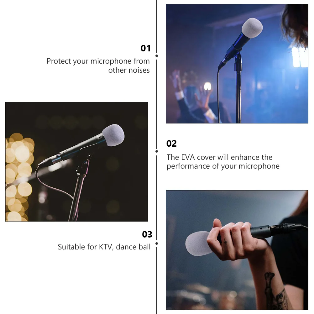 

9Pcs Breathable EVA Microphone Windscreen Covers Noise Isolating Mic Cushions For Professional Use