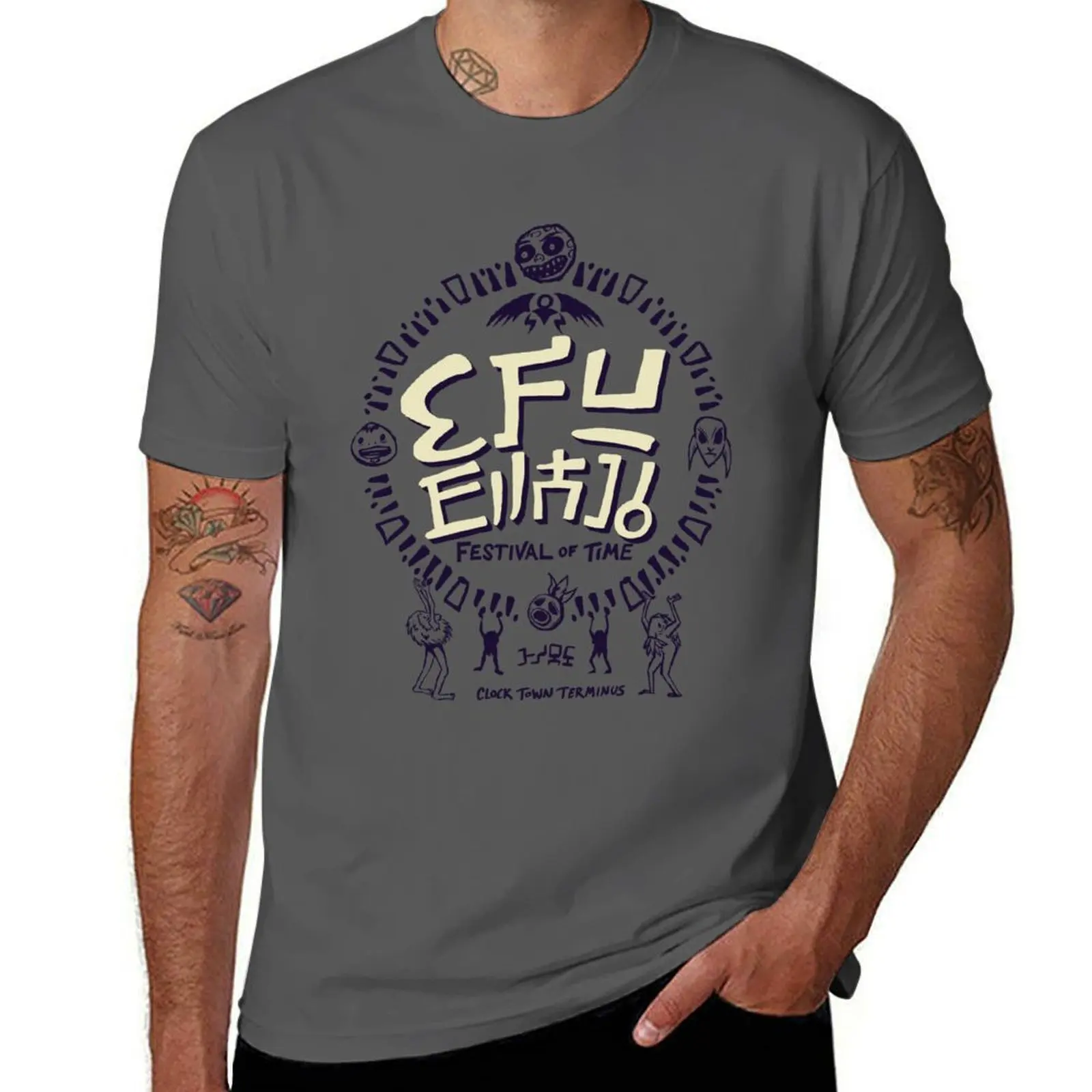 

Clock Town Festival of Time T-Shirt Work Outdoor T-Shirt for Men