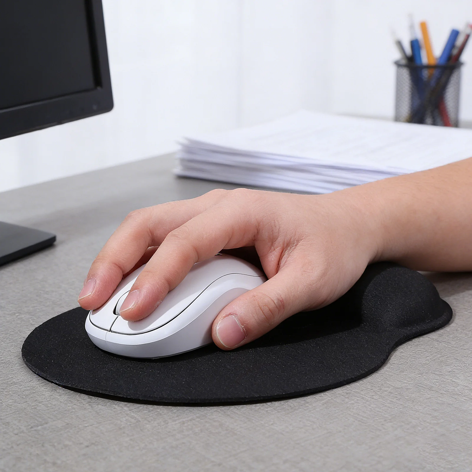 

3Pcs Computer Mouse Pad with Wrist Support Ergonomic Cushion for Comfortable Typing Gaming Office Work Long Sessions