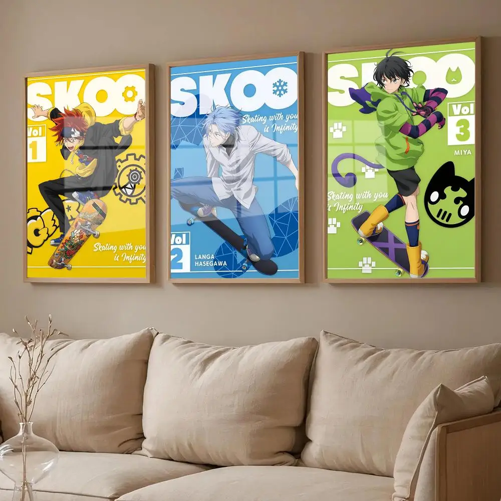 Anime Cool B-Boy Sk8 The Infinity Poster For Room Wall Art Decor Waterproof Stickers For Home Bar Bedroom Decoration
