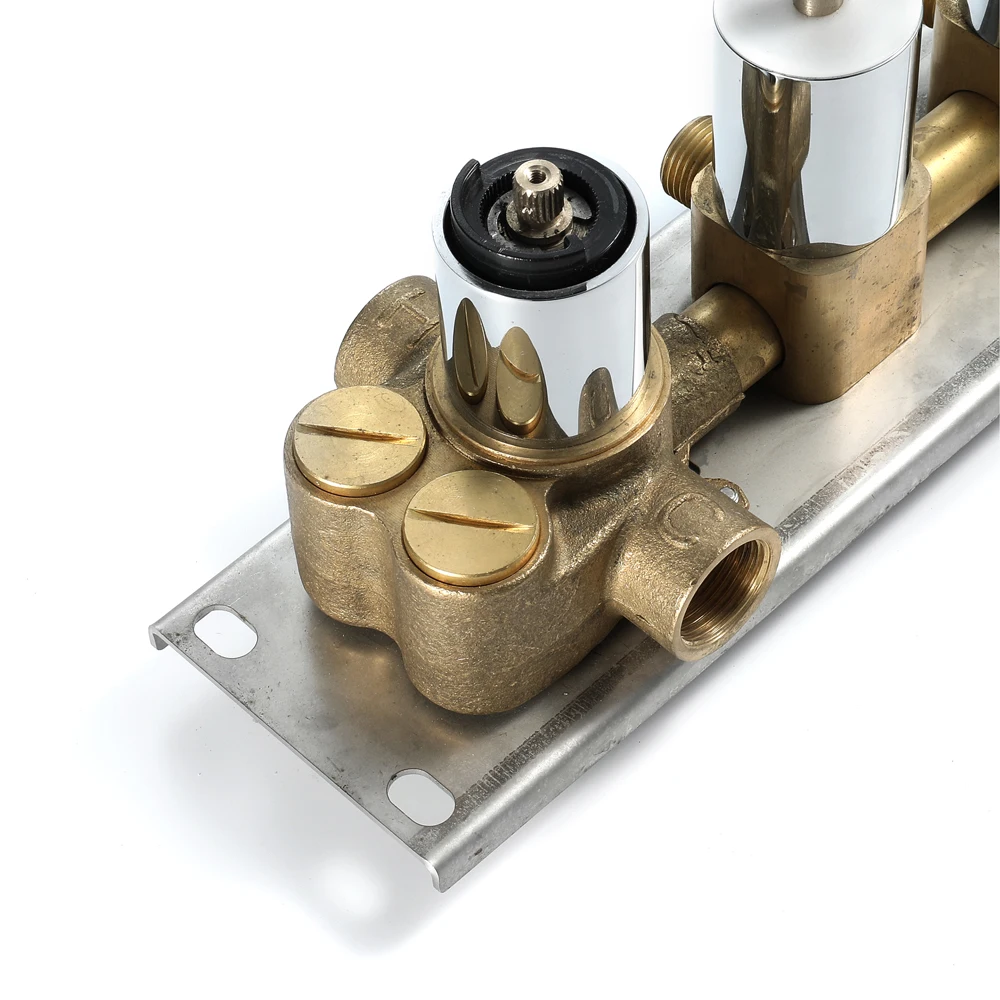 

Chrome/Black/Gold Shower Valve Body Hot and Cold Water Thermostatic Control Switch Brass Mian Body