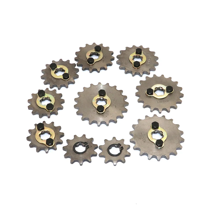 Front Engine 420# 17mm 10T-19T Toothed Sprocket & Fixed Plate Lock For Dirt Pit Monkey Dax Bike Go Kart ATV Quad Motorcycle