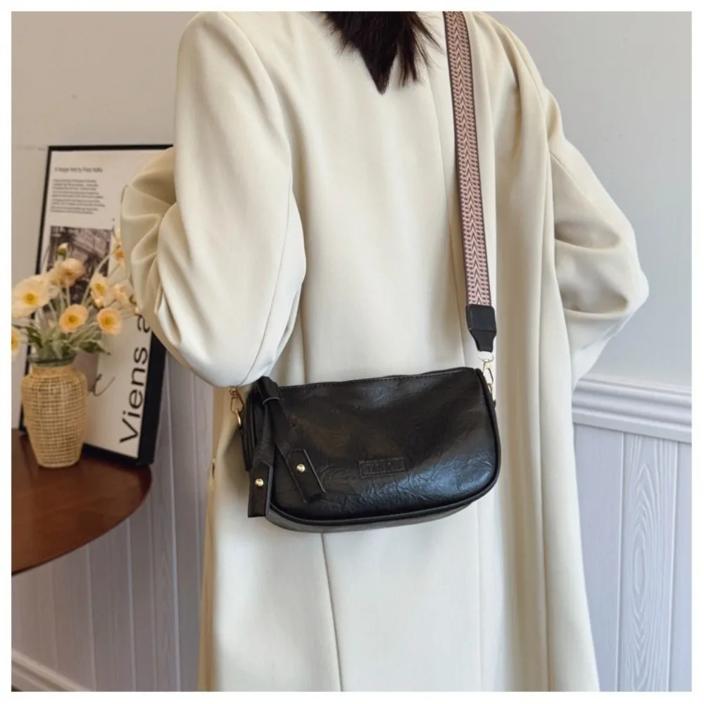 Langlebige Retro-Umhängetasche aus PU-Leder, lässige Handtasche, vielseitige Messenger-Taschen mit großem Fassungsvermögen für Damen – Detail 10