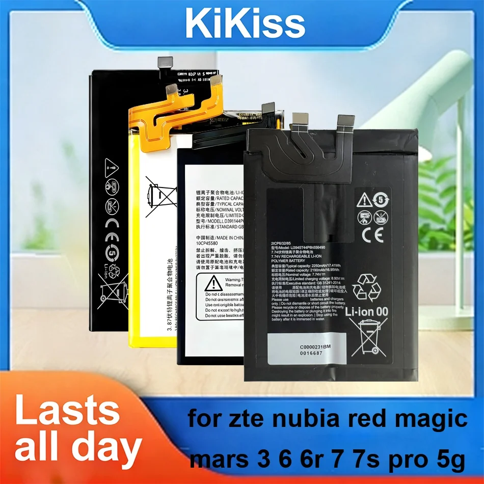 

Battery LI3923T89P8h636590 LI3937T44P6H886639 Li3949T44P6h996644 For Zte Nubia Red Magic Mars 3 6 6R 7 7S Pro 5G 3800-5050mAh