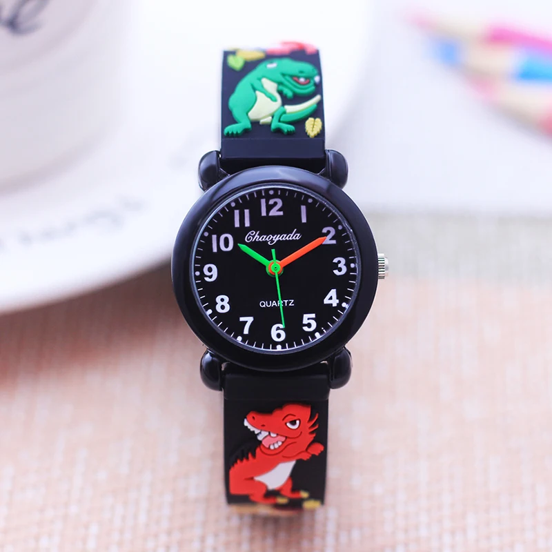 Fashion New Cool Cartoon Dinosaur Digital Quartz Watches For Children Boys Girls Little Baby Students Learn Time Cute Waterproof