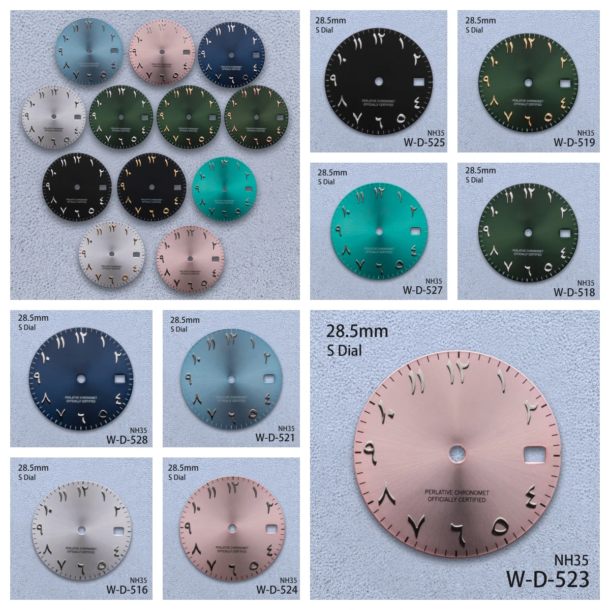 

28.5mm S Logo Arab Dial Fit NH35/NH36/4R/7S Japanese Movement High-Quality Sunray Dial Watch Modified Accessories