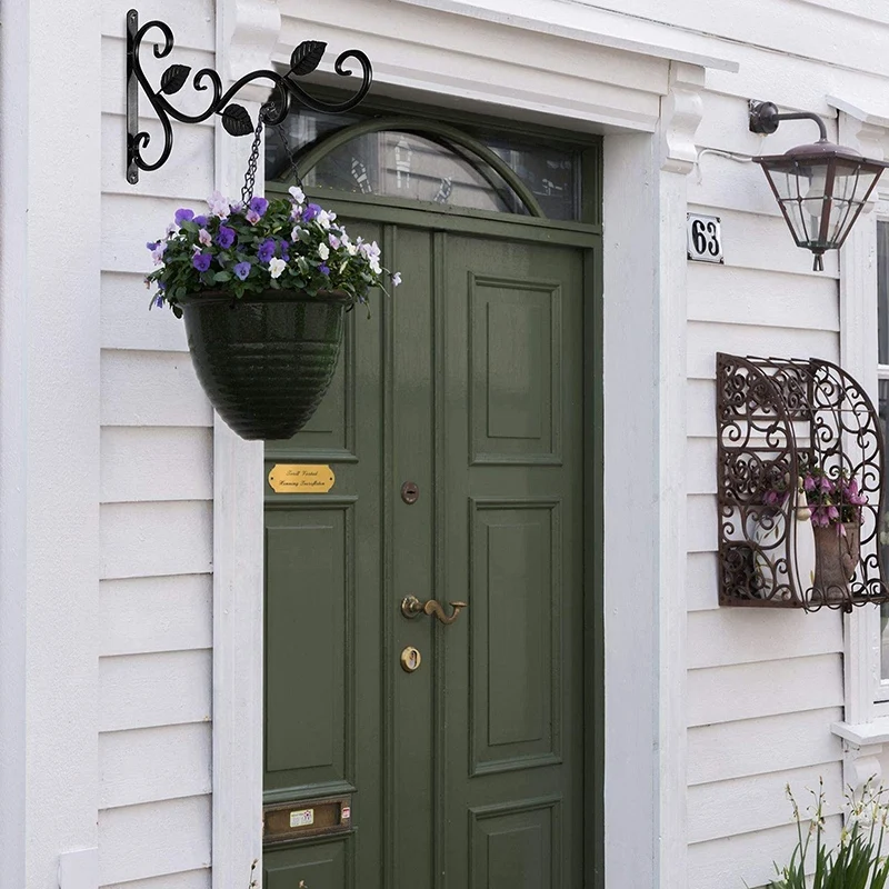 屋内および屋外の装飾に適した鉄の吊り下げフック,30 cm, 4パック