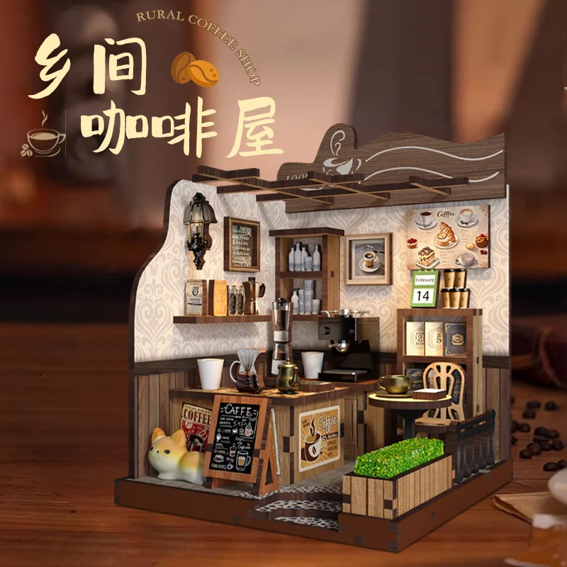 

DIY Hand-assembled Mini 3D Loft Villa Model - Tiny Stereoscopic Puzzle Ornament for Home Decor