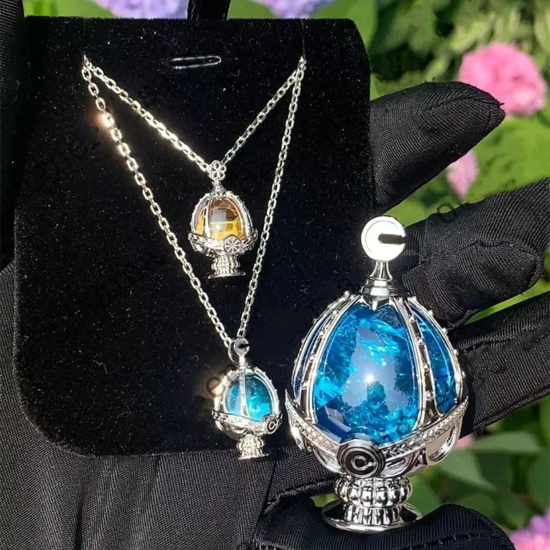 Anime Puella Magi Madoka Magica Cosplay Pendant Necklace Kaname Madoka Miki Sayaka Soul Gem Ring Set Jewelry Decoration Drop view 5