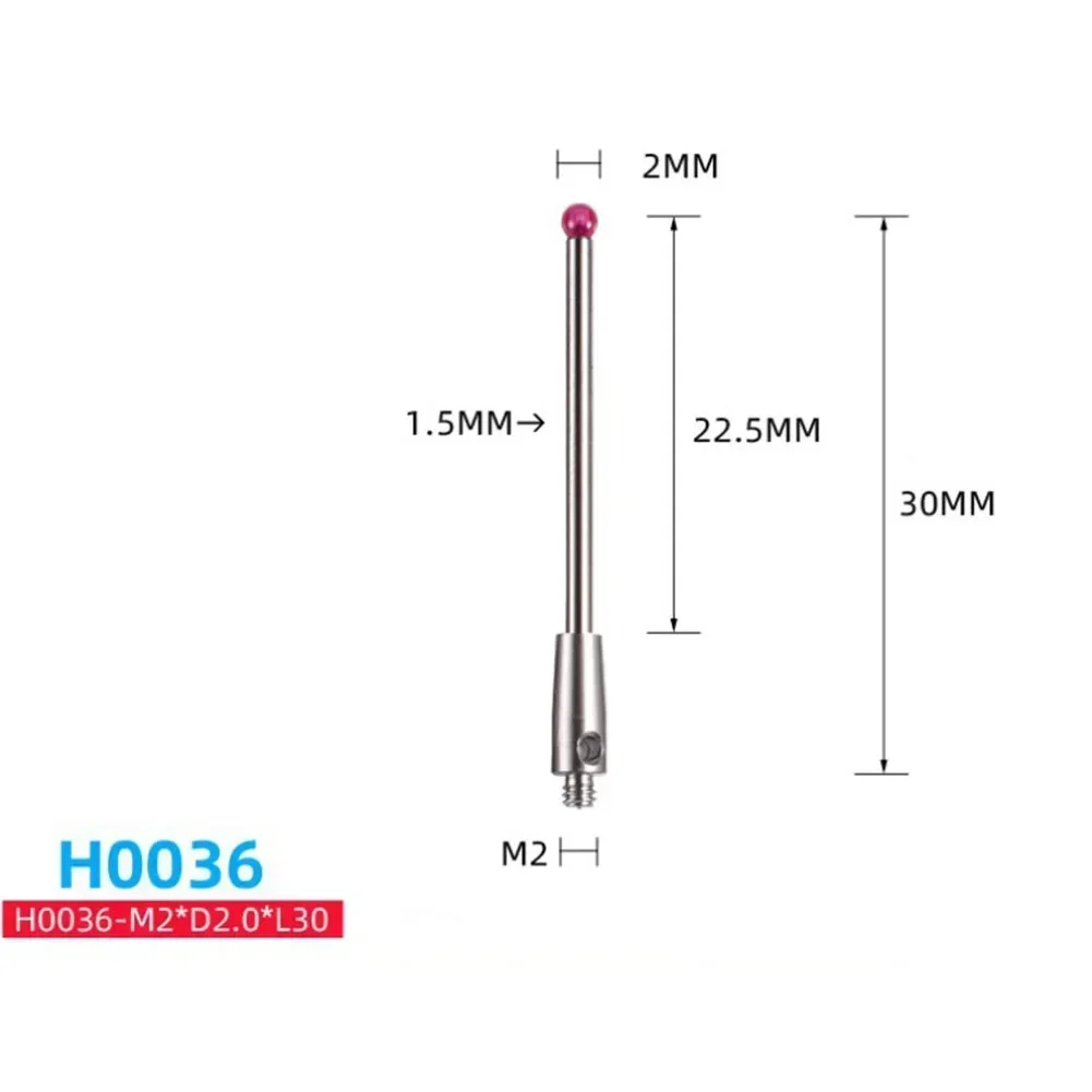 1pcs H0034 M2 Touch Probe CMM Probe Tips Tungsten Steel CMM Stylus Ball Gauge Head Accessories H7805 H1345 H7806 H0033 H7808