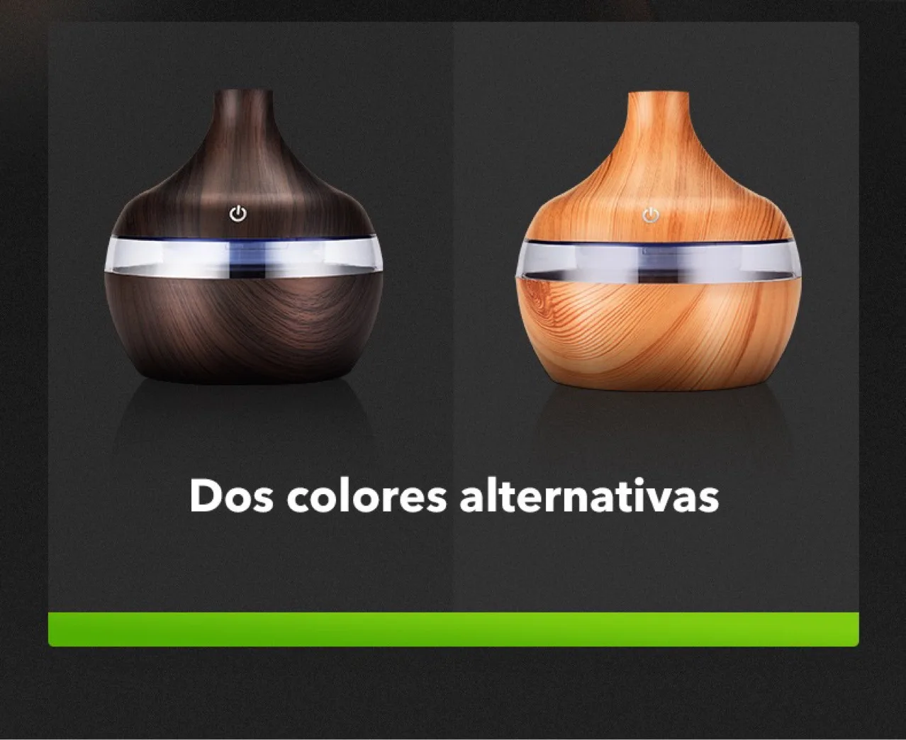 HOMEFISH 300ml Wooden Ultrasonic Cool Mist Humidifier Essential Oil Aroma Diffuser Electric Aromatherapy Mist Maker for Bedroom