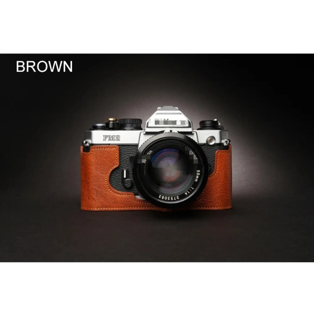 

Handmade Genuine Leather Camera Case Half Body Cover Bag For Nikon FM2 FM FM2N FE FE2 camera Half case