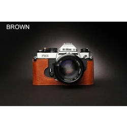 Handmade Genuine Leather Camera CaseFor Nikon FM2 FM FM2N FE FE2 Camera Half Body Cover Bag Accessories