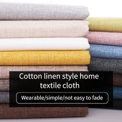 Thick Cotton Linen Fabric Per Meter for Upholstery Pillowcase Tablecloth Stool Cushion Sewing Sofa Cover Cloth Wearable Plain