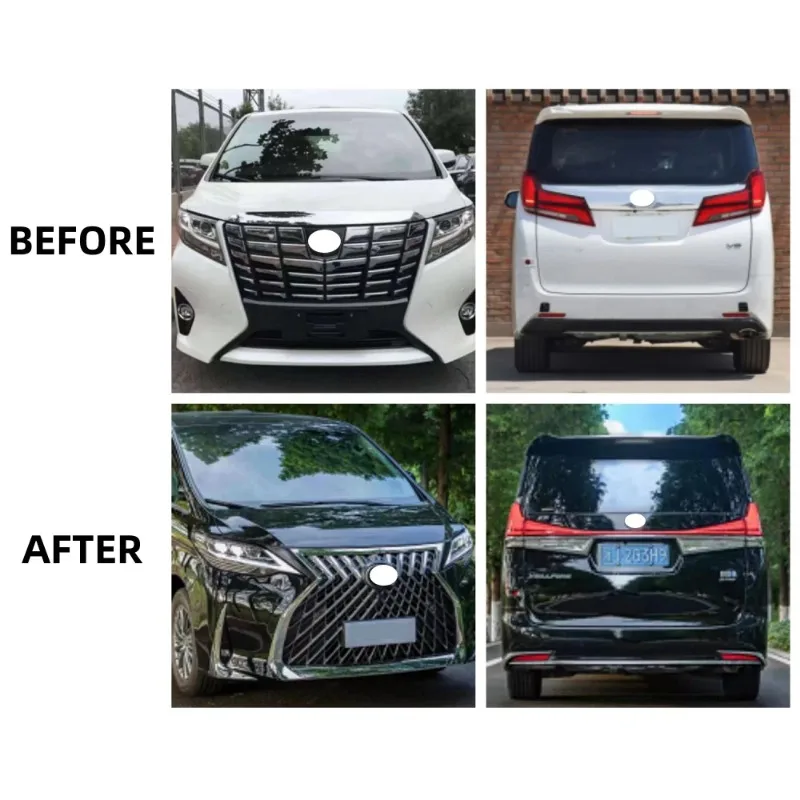 Modification AF 30 Upgrade To LM Style Front Bumper Facelift Body Kit for Toyota Alphard 2015-ON