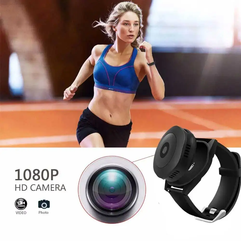 WIFI Mini Camera 720p Wearable Bracelet small Cam Wristband Sports DV Rechargeable Portable Surveillance Camcorder Hidden Card