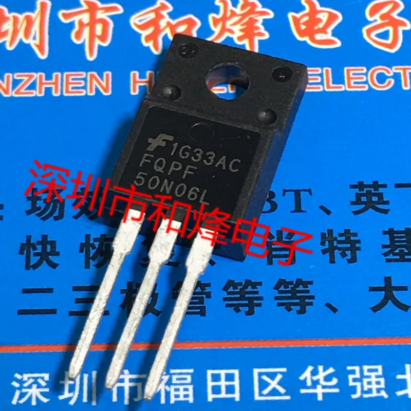 5PCS-10PCS FQPF50N06L TO-220F 32.6A 60V New And Original On Stock