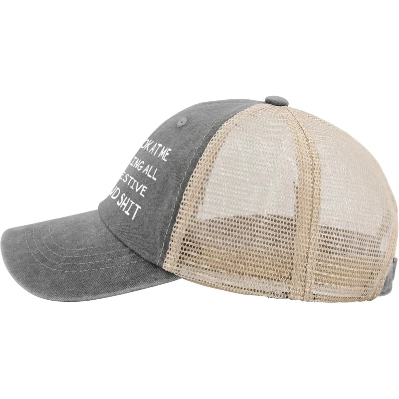 christmas Look at Me Being All Festive and Shit Hats for Mens Baseball Cap Soft Washed Workout Hat Adjustable