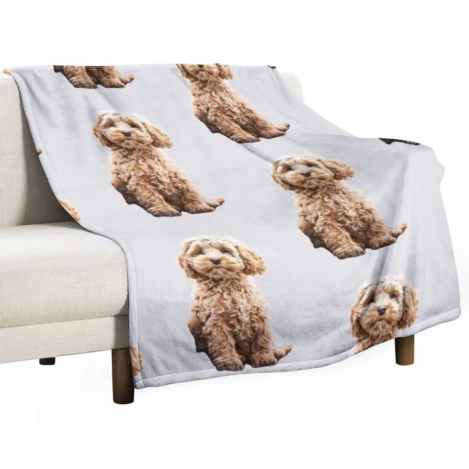 Cockapoo Cavoodle Labradoodle Cute Puppy Dog- Poodle x Throw Blanket warm for winter Decorative Sofa wednesday Warm Blankets
