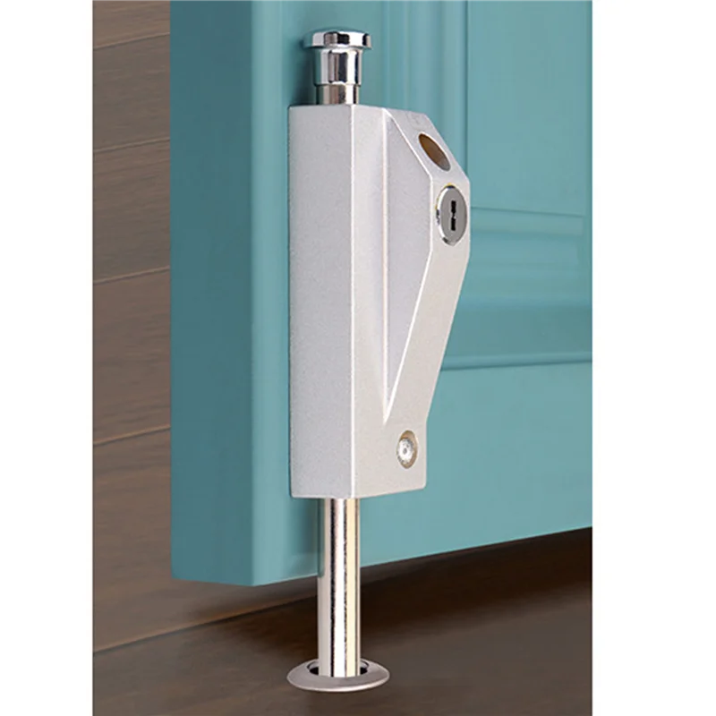 

A7THK-3X Sliding Door Lock For Window Glass Patio Doors Silver Auxiliary Security Lock Glass Door Lock Mortise Lock