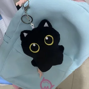 10cmかわいい黒い猫のぬいぐるみ人形小さなペンダントcuddly枕クッションインスブラックキャットぬいぐるみおもちゃ人形 10ベストセールスギフトロット-9