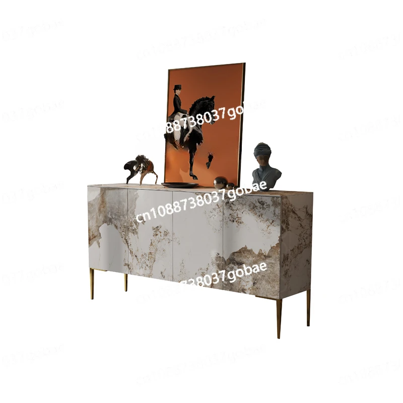

ZC Style Stone Plate Entrance Cabinet Home Side Cabinet Modern Minimalist Curio Household Shoe