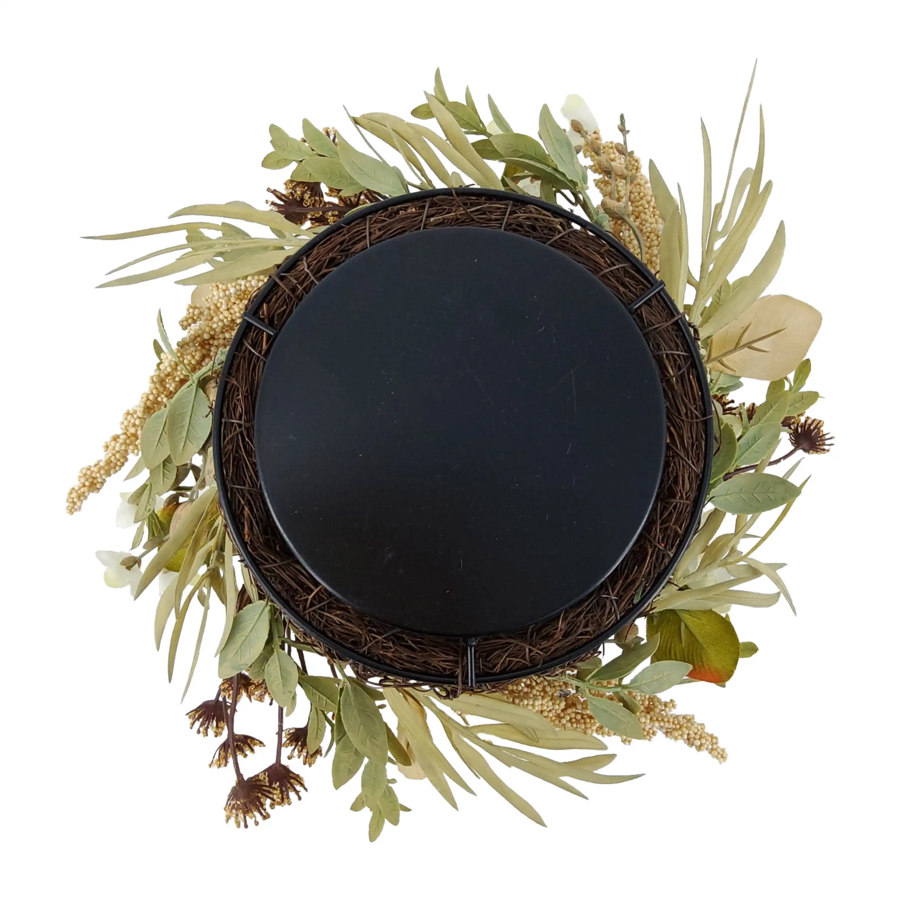 (แพ็ค 2 ชิ้น) เชิงเทียนเสาเฮอริเคนตกแต่งในร่ม 8 นิ้ว พร้อมดอกไม้ประดิษฐ์ สวยงามและมีสไตล์