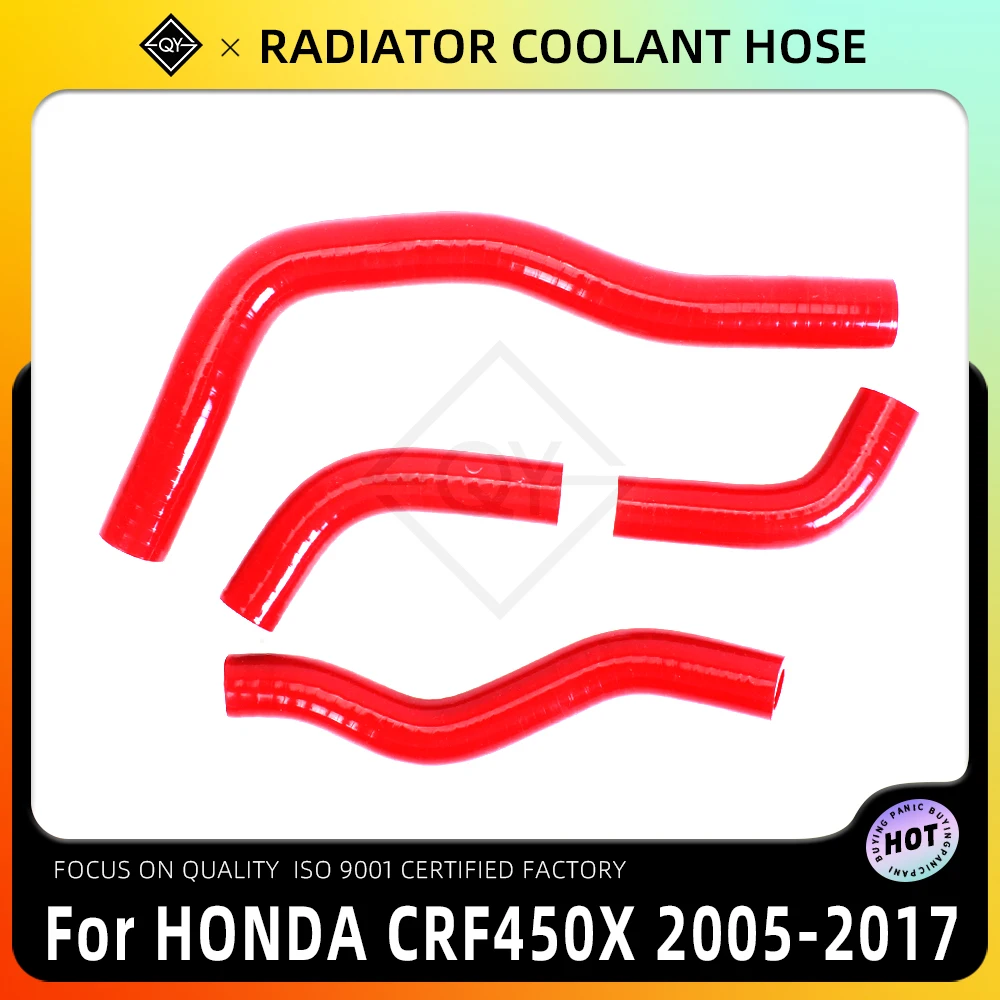 

LQYL Motorcycle Silicone Water Pipe Radiator Coolant Hose For HONDA CRF450X CRF 450X 2005 2006 2007 2008 2009 2010-2017