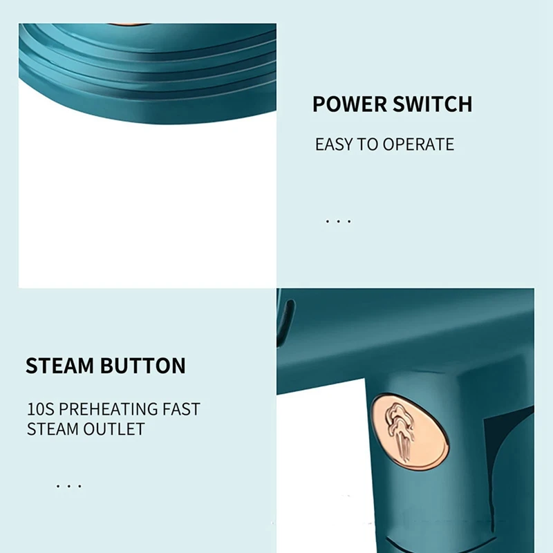 가정용 미니 핸드헬드 다림질 기계, 의류 스팀 다리미 플라스틱 건식 다림질 및 습식 다림질, 영국 플러그, A, 1 개