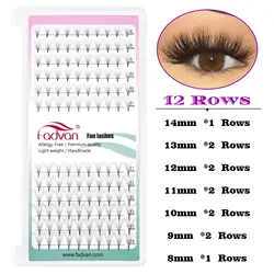 Fadvan Premade Fan Lashes 3D 5D 6D 8D 10D 12D 16D 20D 30D Volume Individual Short Stem Russia Eyelash Extension Makeup Supplies