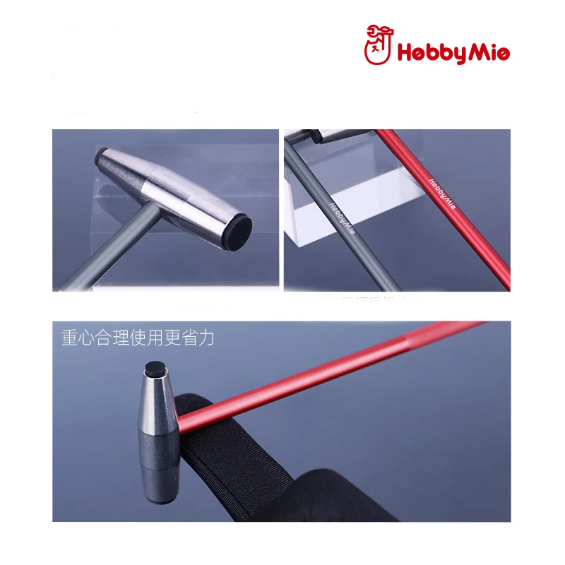 Hobby Mio Handmade Metal Small Hammer Stainless Steel Aluminum Alloy Size Double Military Model Making Hobbies Tool