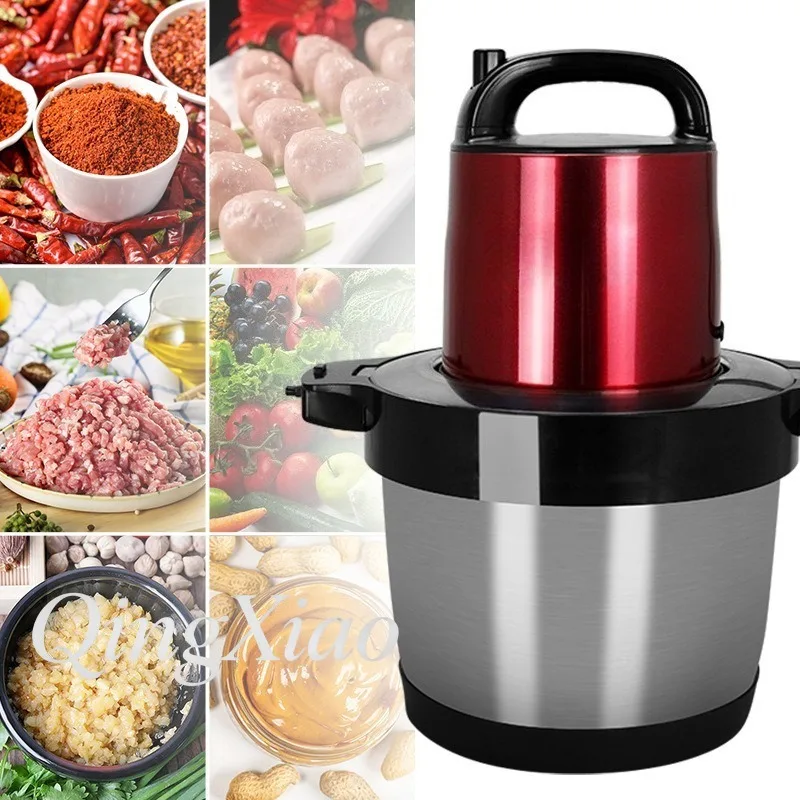 6L Multifunctional Electric Food Processor Meat Chopper Vegetable Shredder Mixing Tool For Household And Catering Daily Use