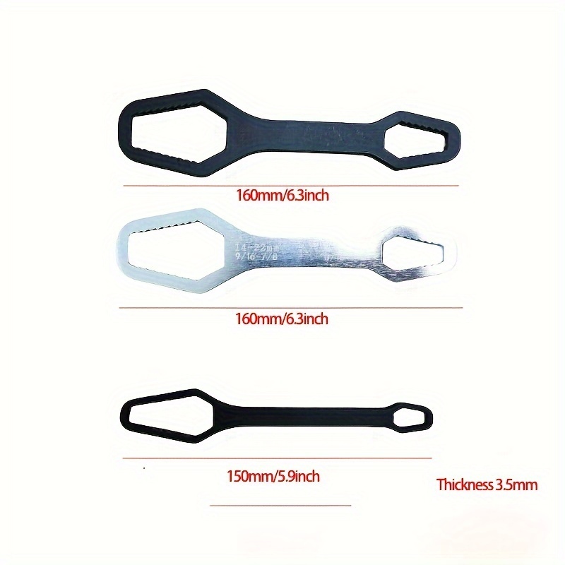 1Pc 3-17mm/8-22mm Universal Torx Wrench Self-tightening Adjustable Wrench Board Double-head Torx Spanner Hand Tools