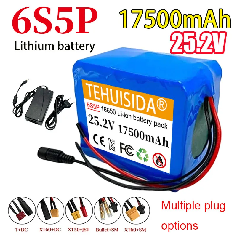 

24V 17.5Ah 6S5P 18650 Rechargeable Lithium-ion Battery 25.2V 17500mAh/lithium-ion Battery Pack+2A Charger Battery Pack.