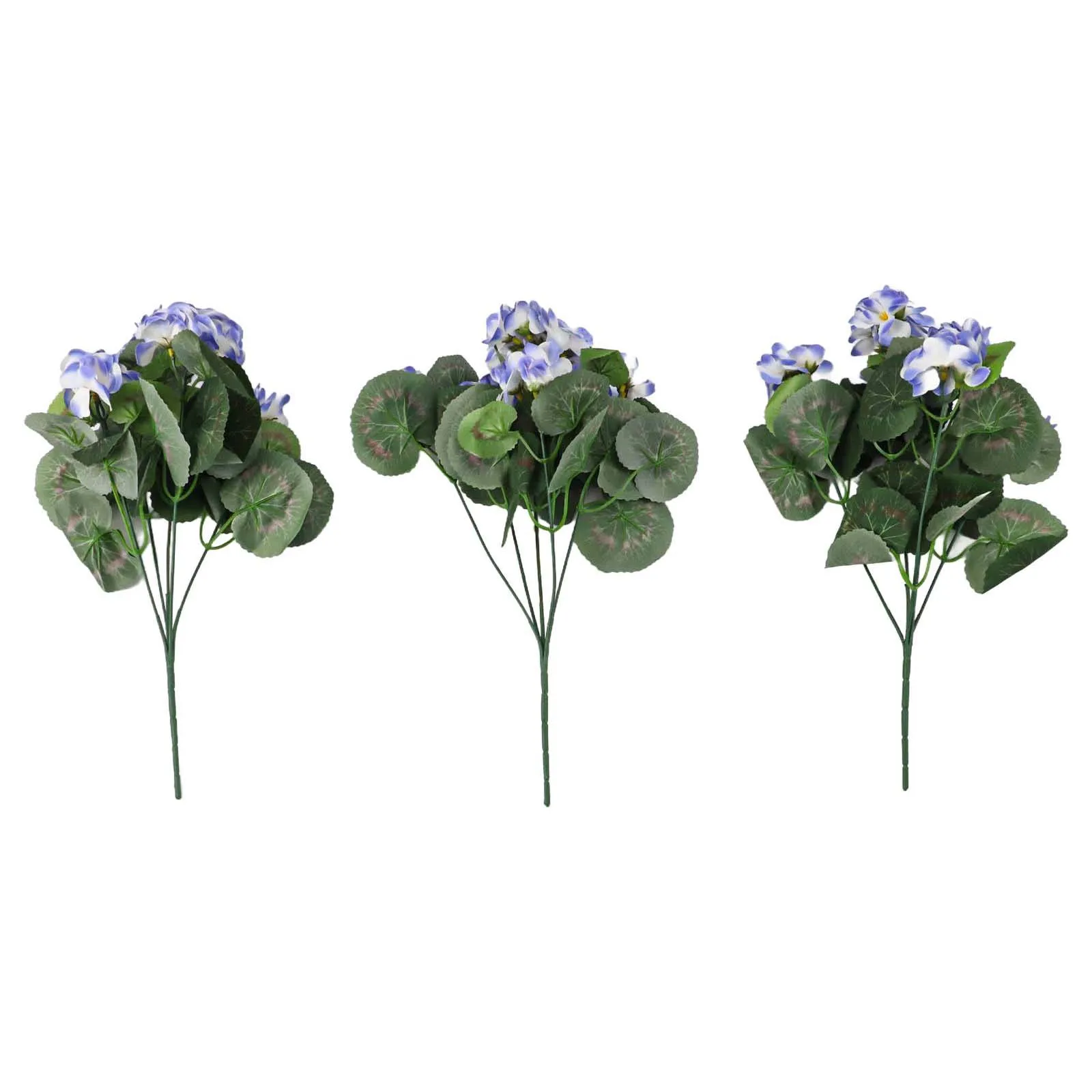 For Outdoor Silk Geraniums 14 In Artificial Flowers 3 Bundles for Vibrant Weather Resistant Floral Arrangements