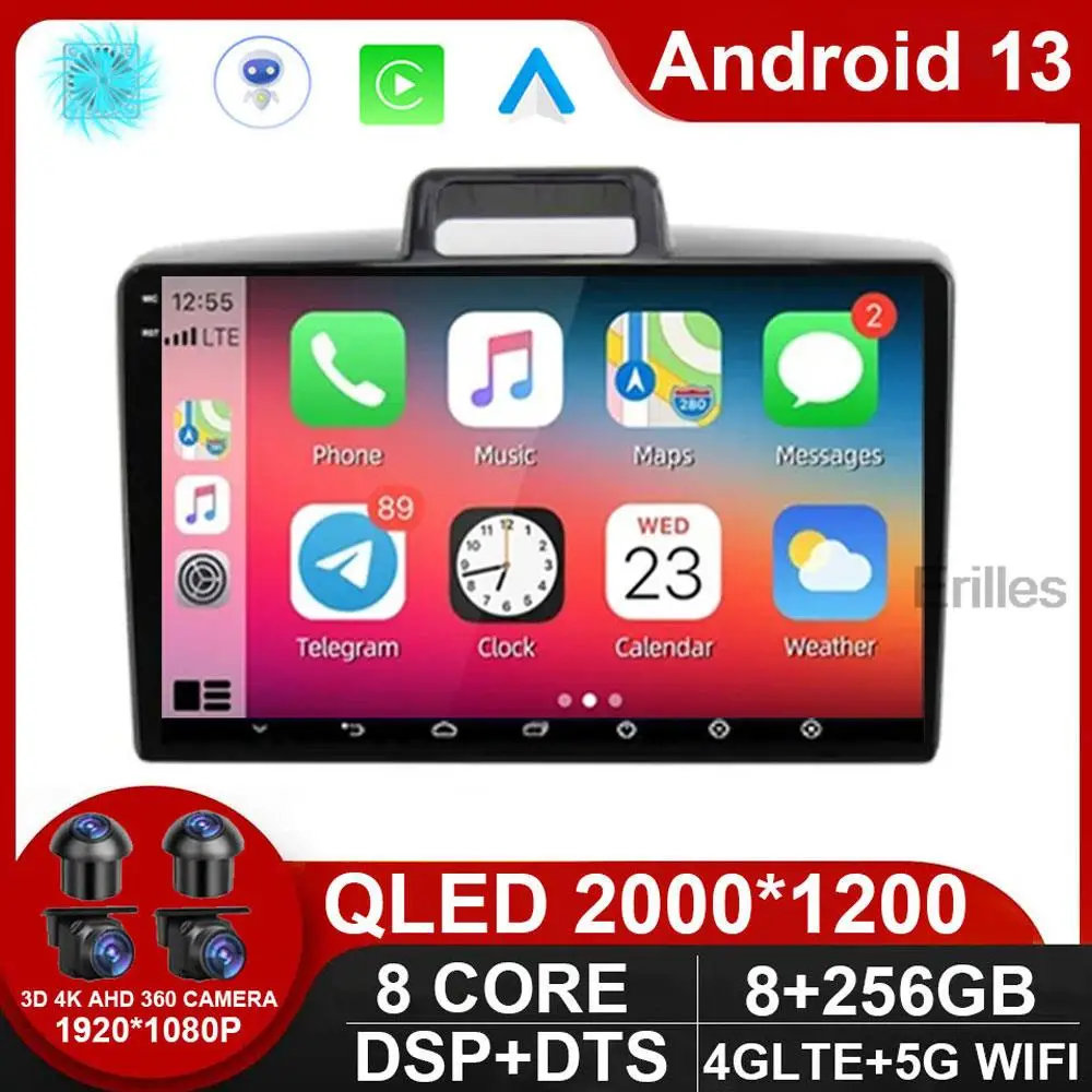 Android 13 For Toyota Corolla Axio 2 Fielder 3 E160 2012 - 2021 Car Radio Navigation GPS Multimedia Player DVD RDS Carplay AUTO