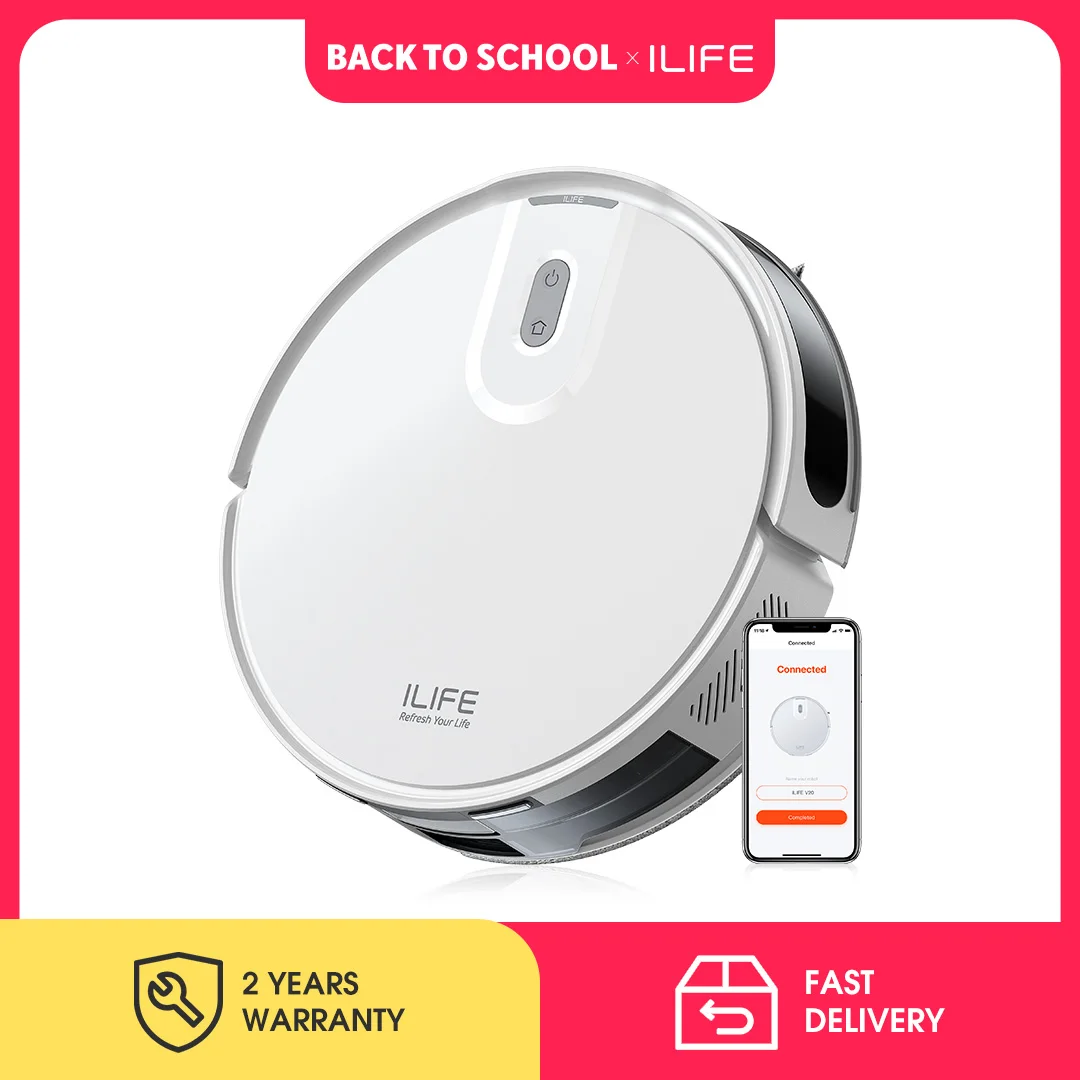 Aspiradora robot ILIFE V20, succión de 5000 Pa, navegación inteligente SOF LiDA…