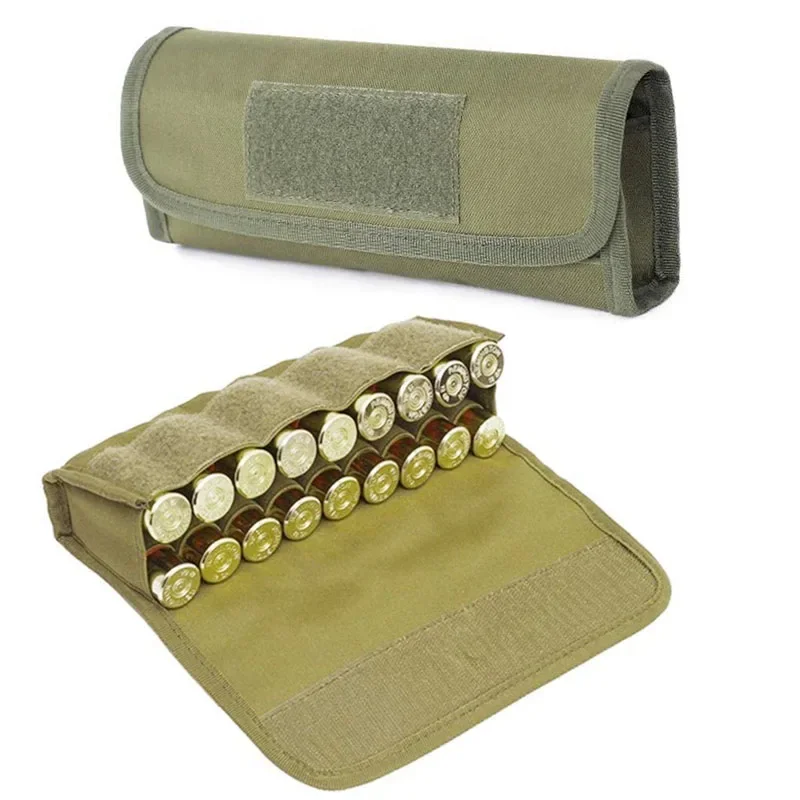 Tactical 18 Rounds Molle Ammo Pouch Shotgun Shotshell Reload Holder Hunting 12 Gauge/20G Magazine Pouch Gun Cartridge Holder